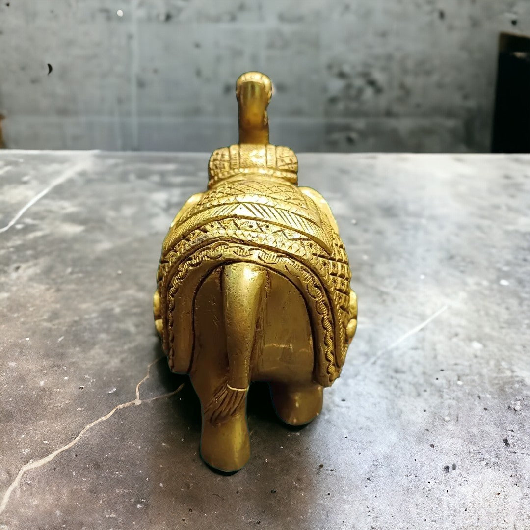 Brass Elephant Idol