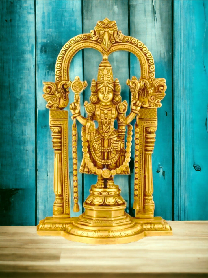 Tamas Brass Tirupati Bala Ji Statue (14 Inches) - Tamas: Luxury Indian Gifts