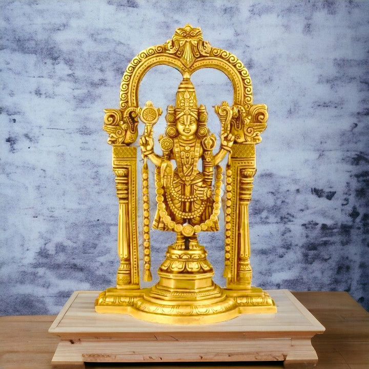 Tamas Brass Tirupati Bala Ji Statue (14 Inches) - Tamas: Luxury Indian Gifts