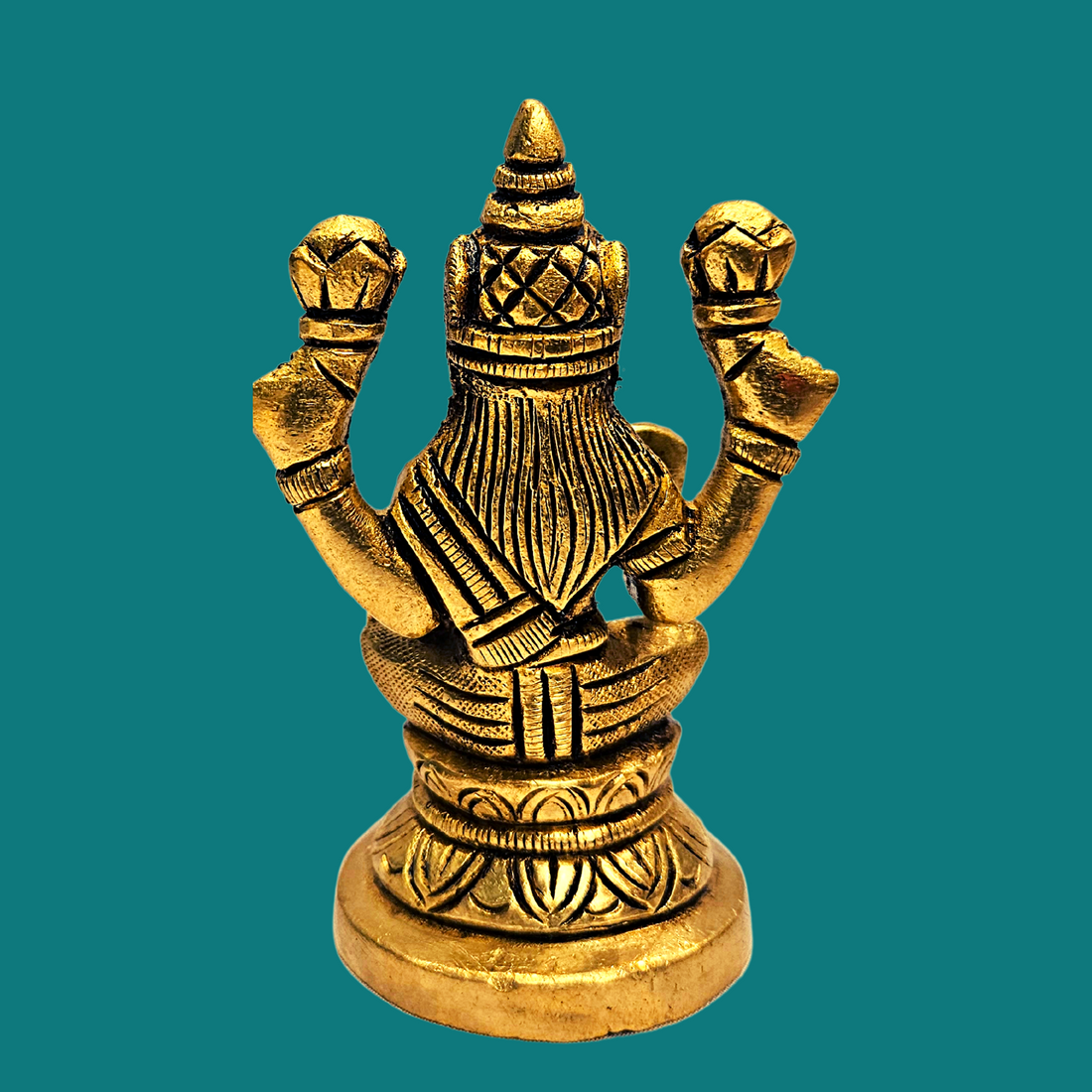 Brass Lord Ganesh Lakshmi Statue