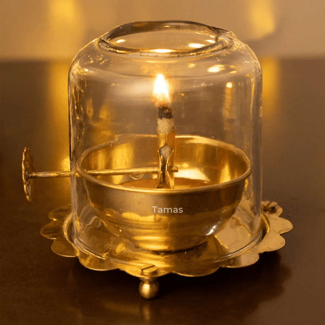 Akhand Jyot Diya With Wick Lifting Screw Lever