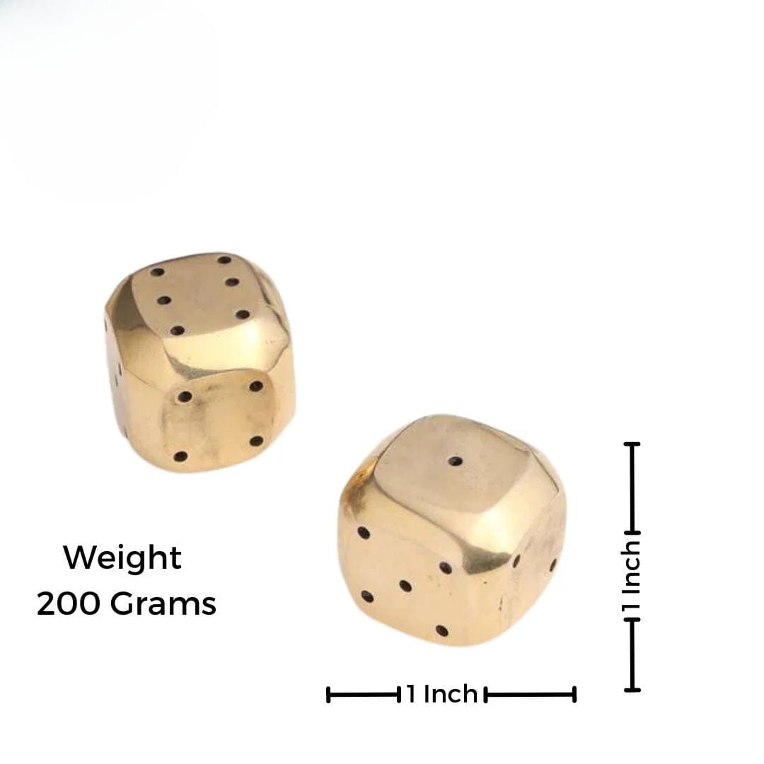 Enchanting Brass Dice Pair