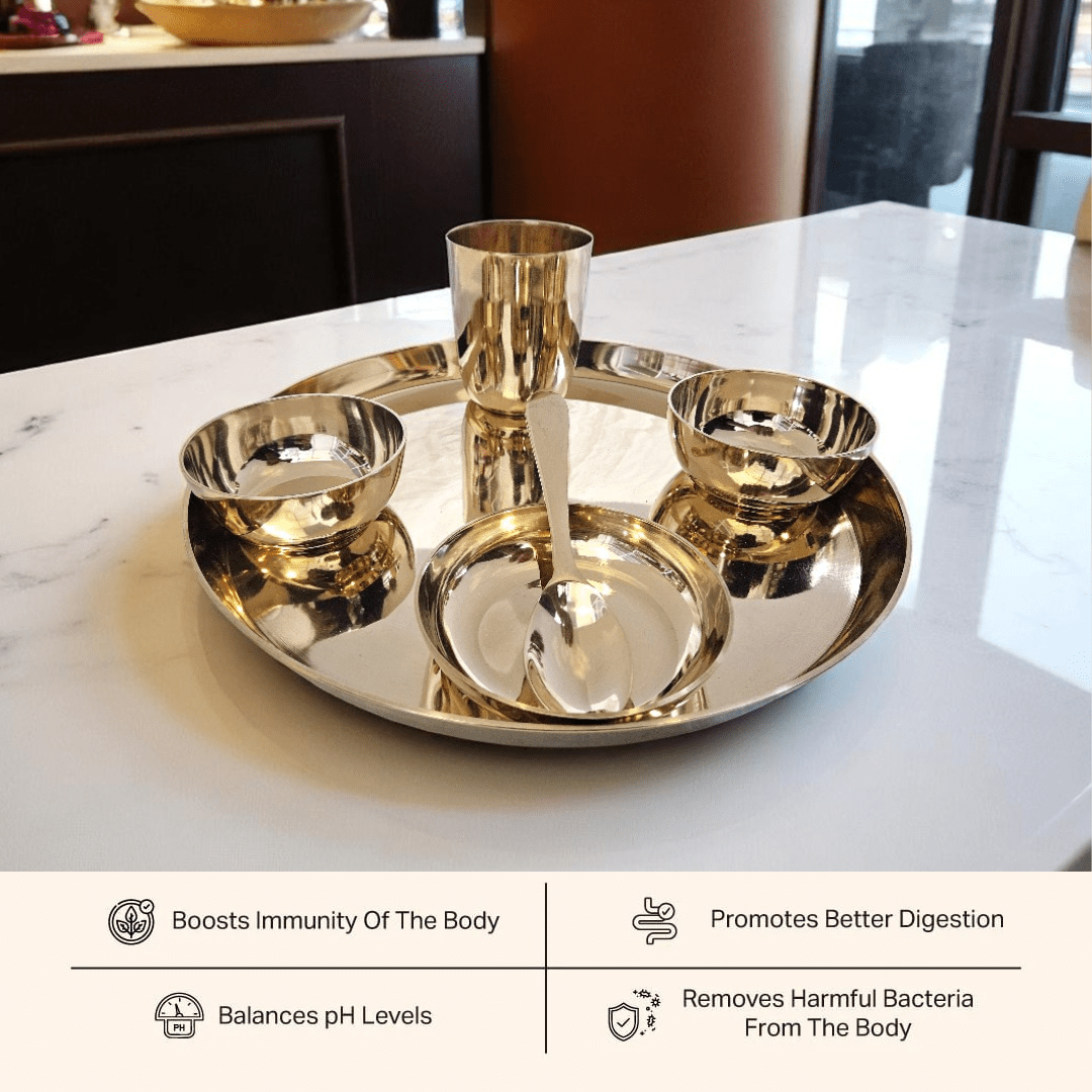 Kaansa Dinner Set | Bronze Thali Set 