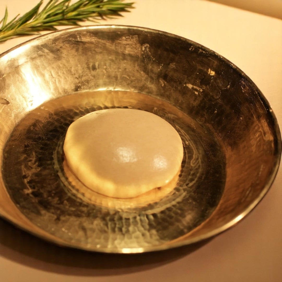 Tamas Hand-Hammered Brass Paraat | Traditional Indian Dough Mixing & Serving Bowl