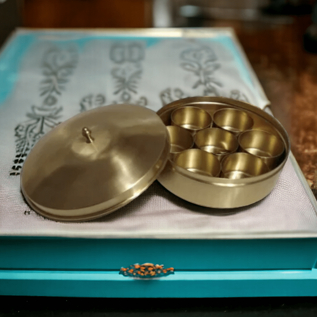 Brass Masala Spice Box
