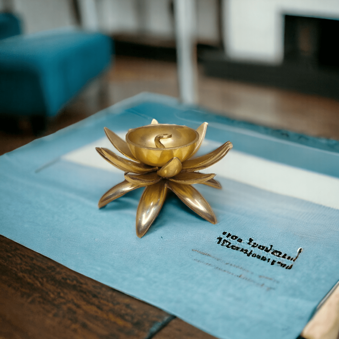 Tamas Brass Lotus Shaped Diya