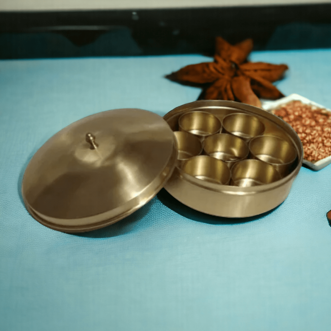 Brass Masala Spice Box