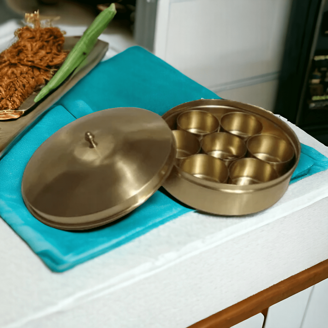 Brass Masala Spice Box