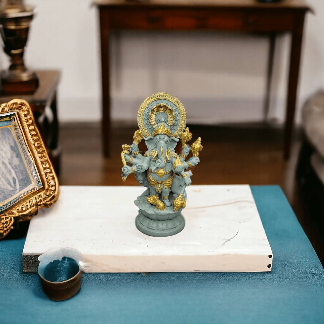 Brass Handcrafted Lord Dancing Ganesha