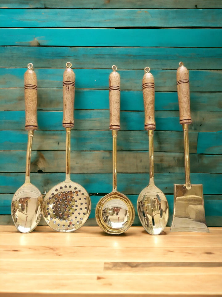 Brass Serving / Cooking Ladles - SET OF 5