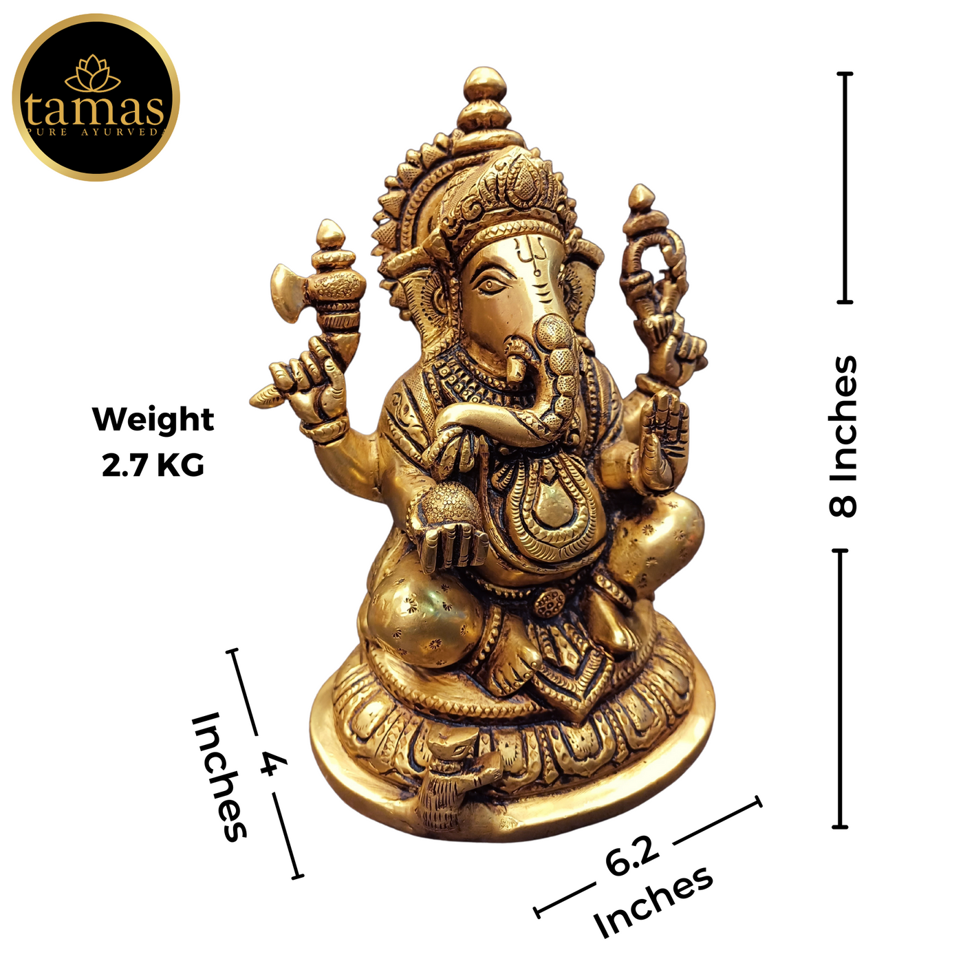 Tamas Brass Ganesh (8 Inches)