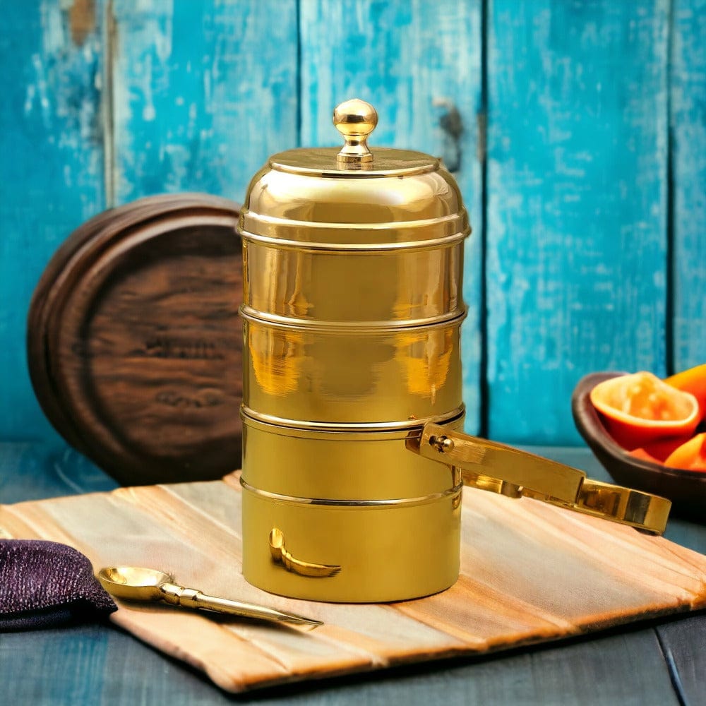 Tamas Brass Tiffin / Lunch Box 3 Tier - Tamas: Luxury Indian Gifts