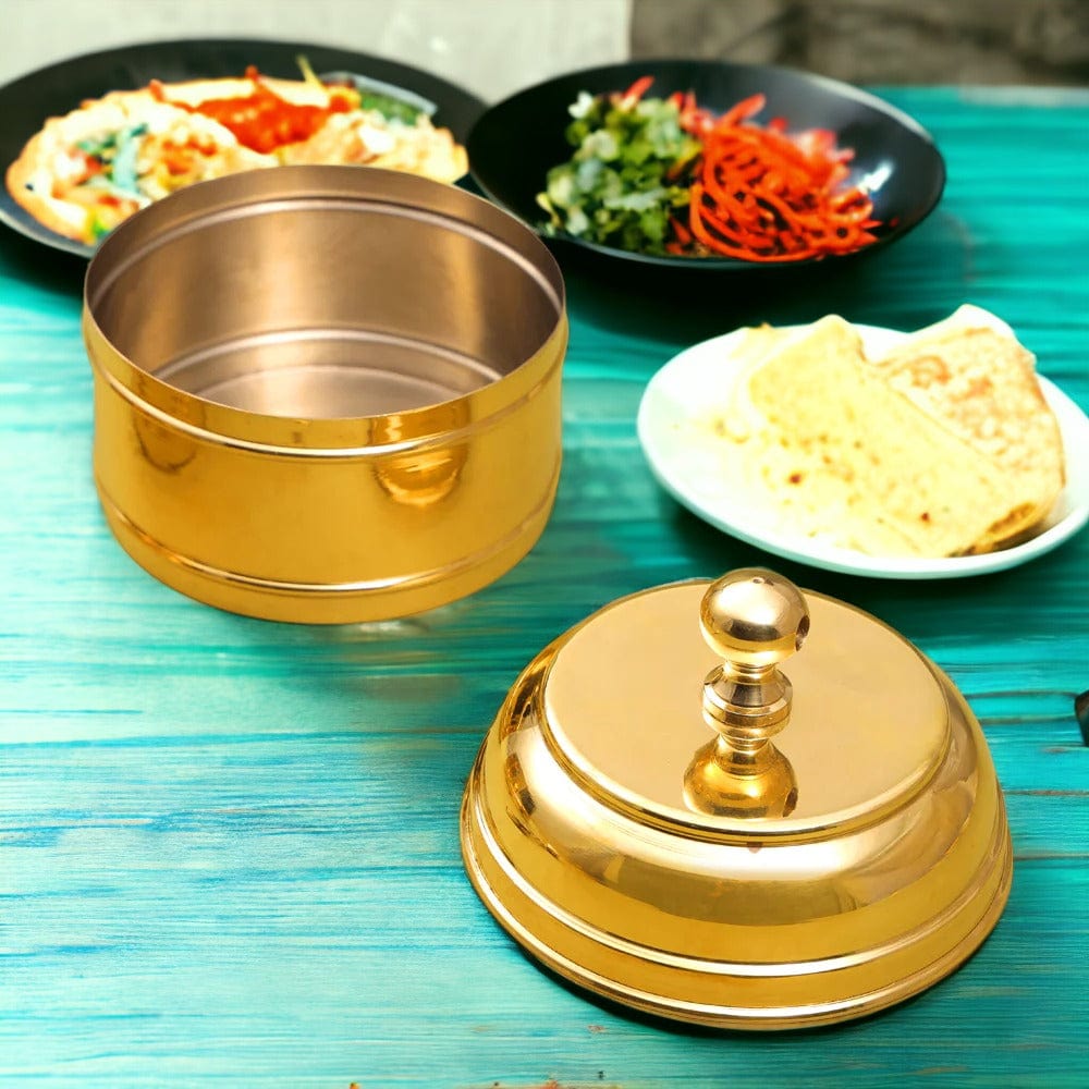 Tamas Brass Tiffin / Lunch Box 3 Tier - Tamas: Luxury Indian Gifts