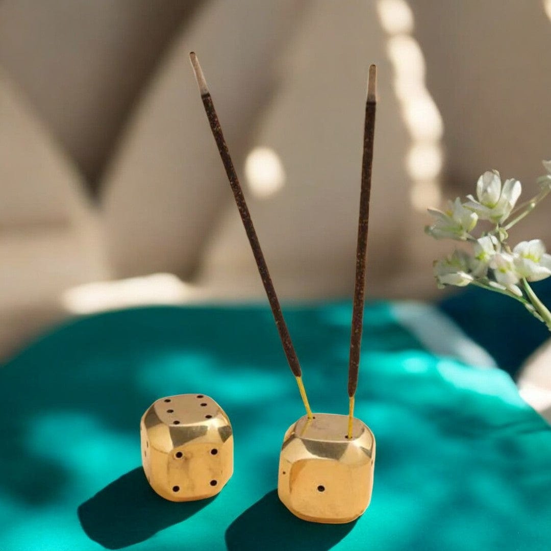 Enchanting Brass Dice Pair