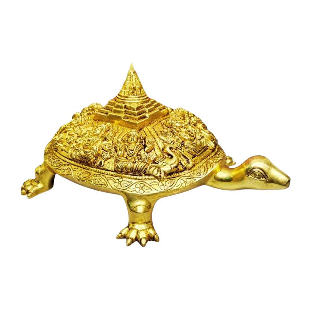 Tamas Ashta Lakshmi Idol | Brass Yantra Statue on Tortoise 6.1kg