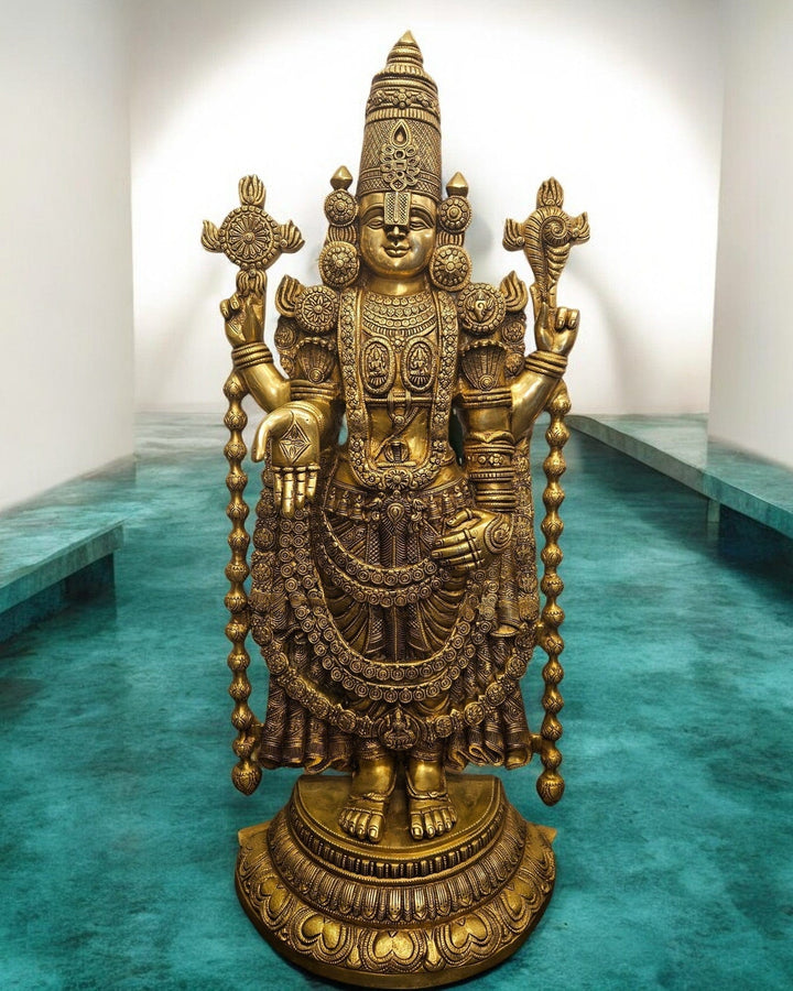 Tamas Brass Tirupati Bala Ji God Idol (40 Inches) - Tamas: Luxury Indian Gifts