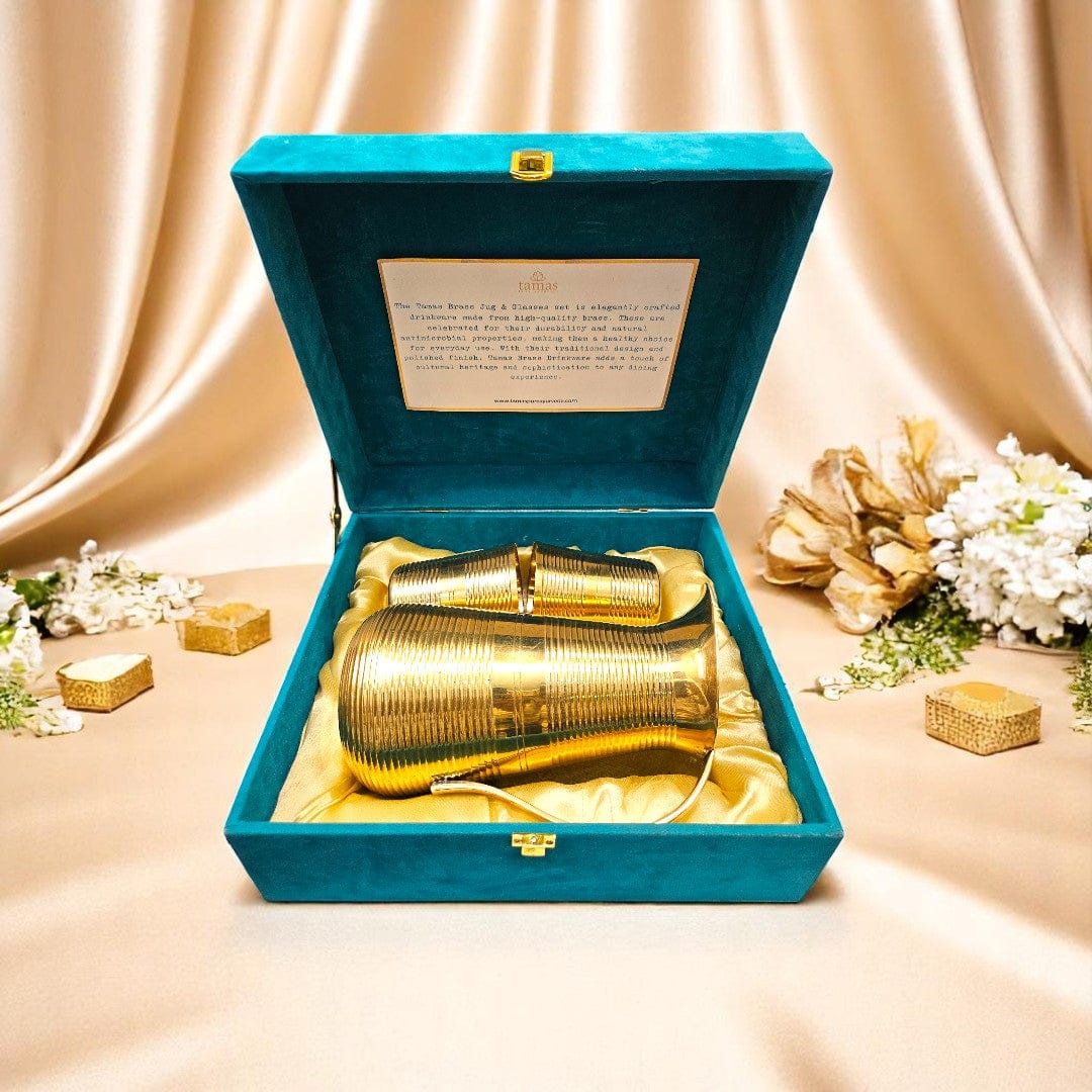 Buy Premium Brass Jug and Glass Set