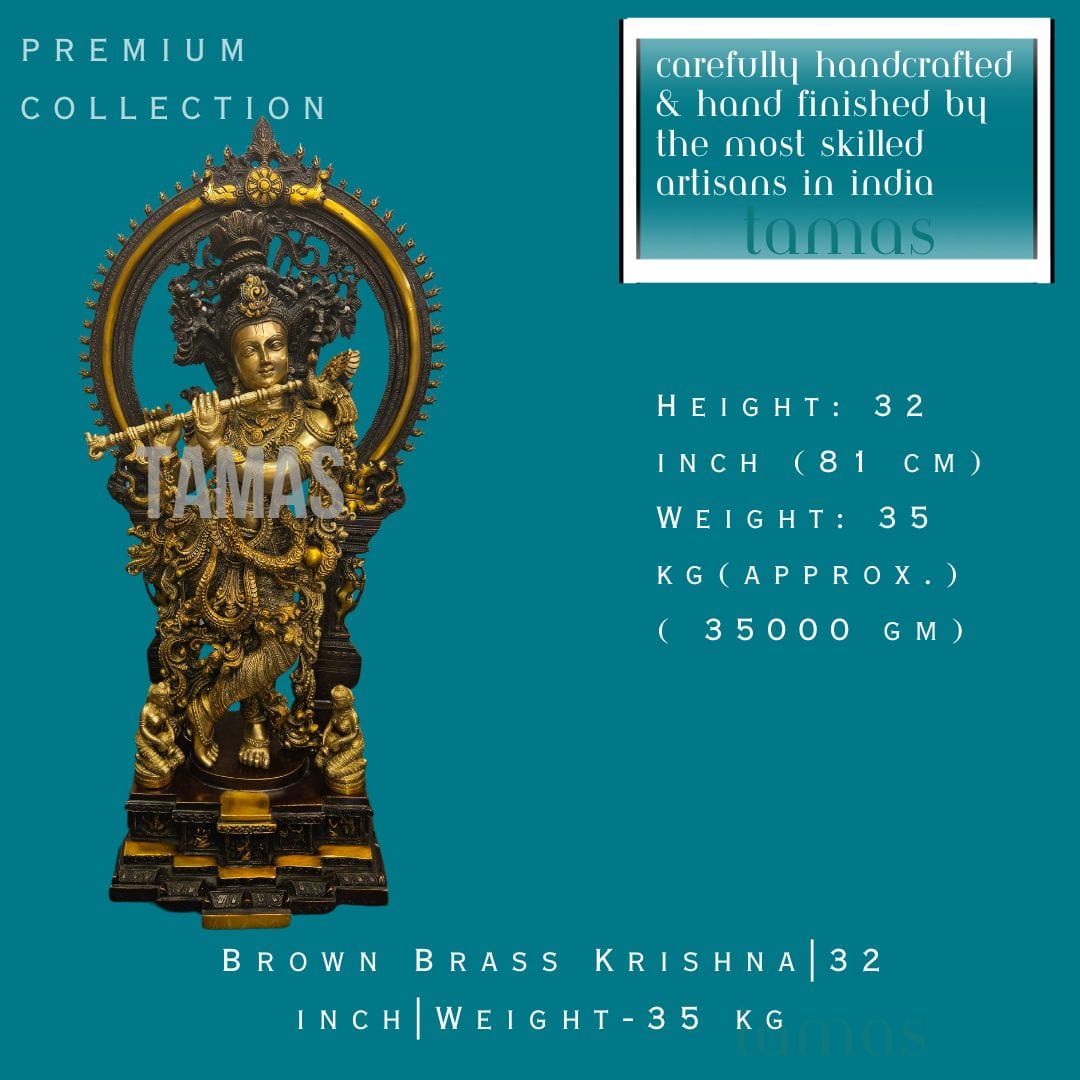 Brass Krishna Idol