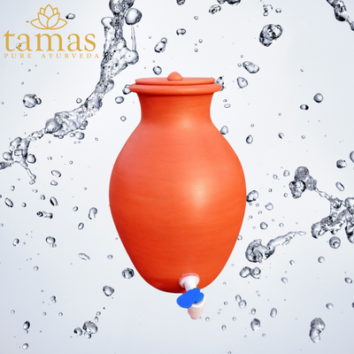 HANDMADE & ECO-FRIENDLY EARTHEN (CLAY/ TERRACOTTA) POT WITH CLAY LID AND TAP (5L)