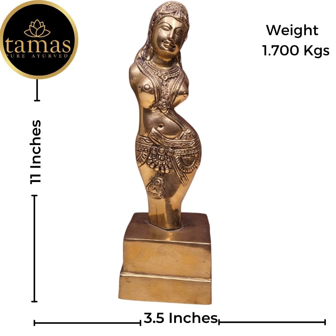 Brass Golden Salabhanjika Statue  Idol