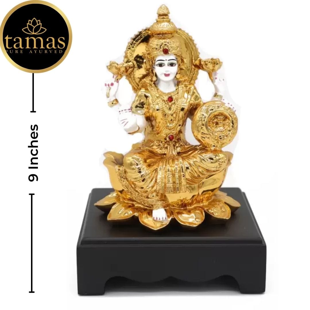 Gold Plated Goddess Laxmi Statue