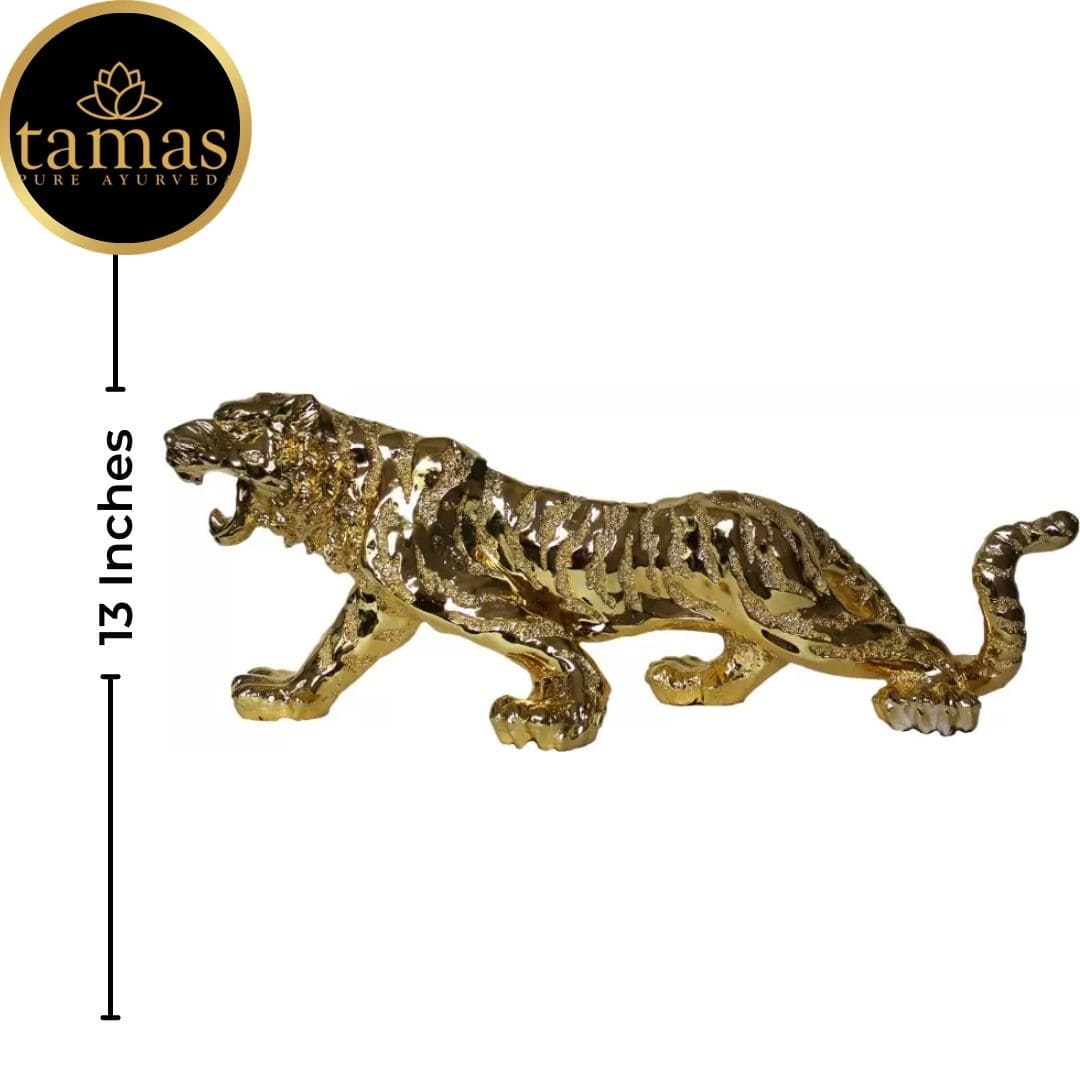 Gold Plated Jaguar Statue