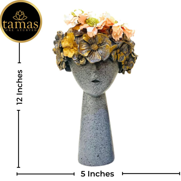 Tamas Poly Resin Adorable Tiara Vases (L: 5 inches, W: 5 inches, H: 12 inches / L: 6 inches, W: 5 inches, H: 5 inches)