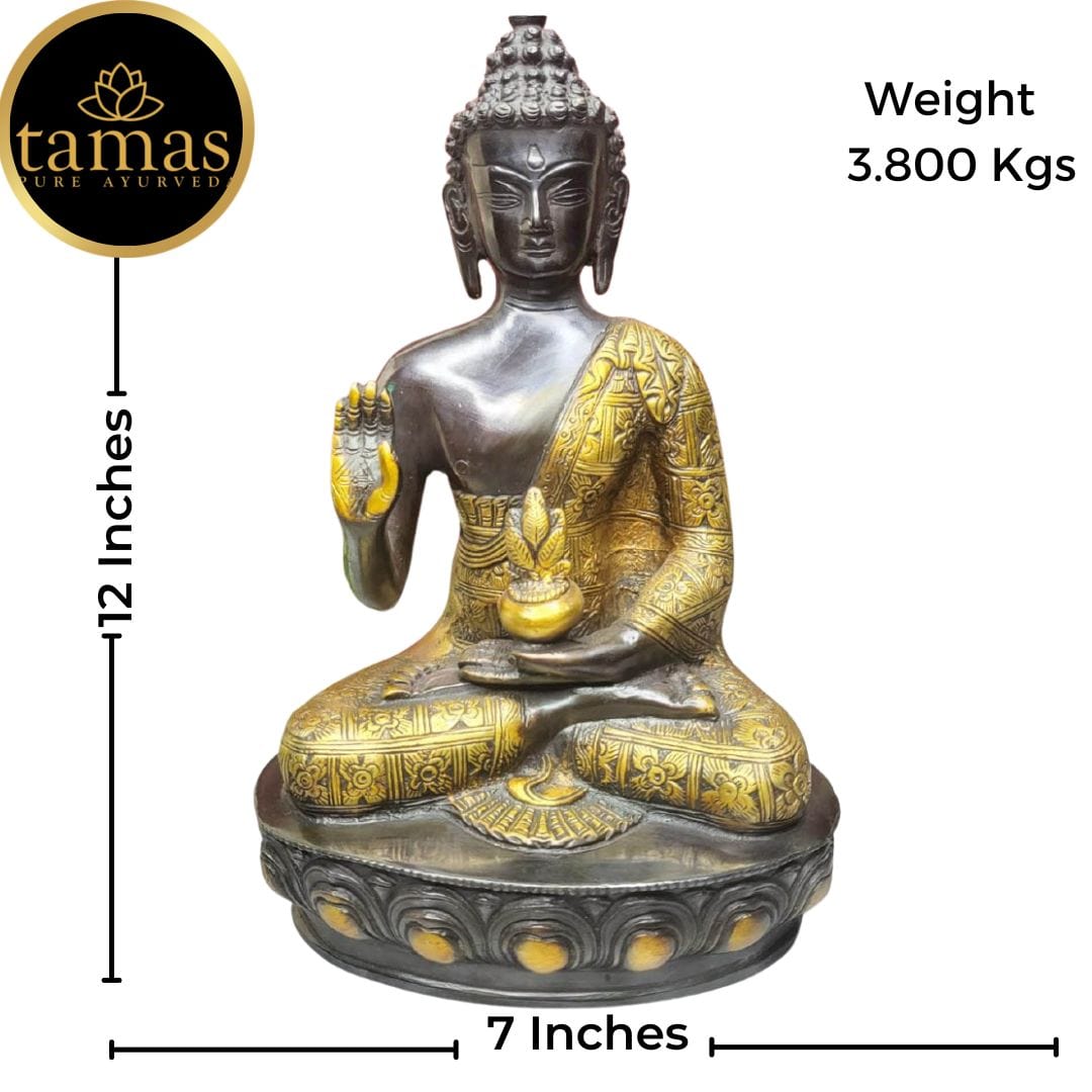 Brass Lord Buddha Blessing Position  Statue  Idol