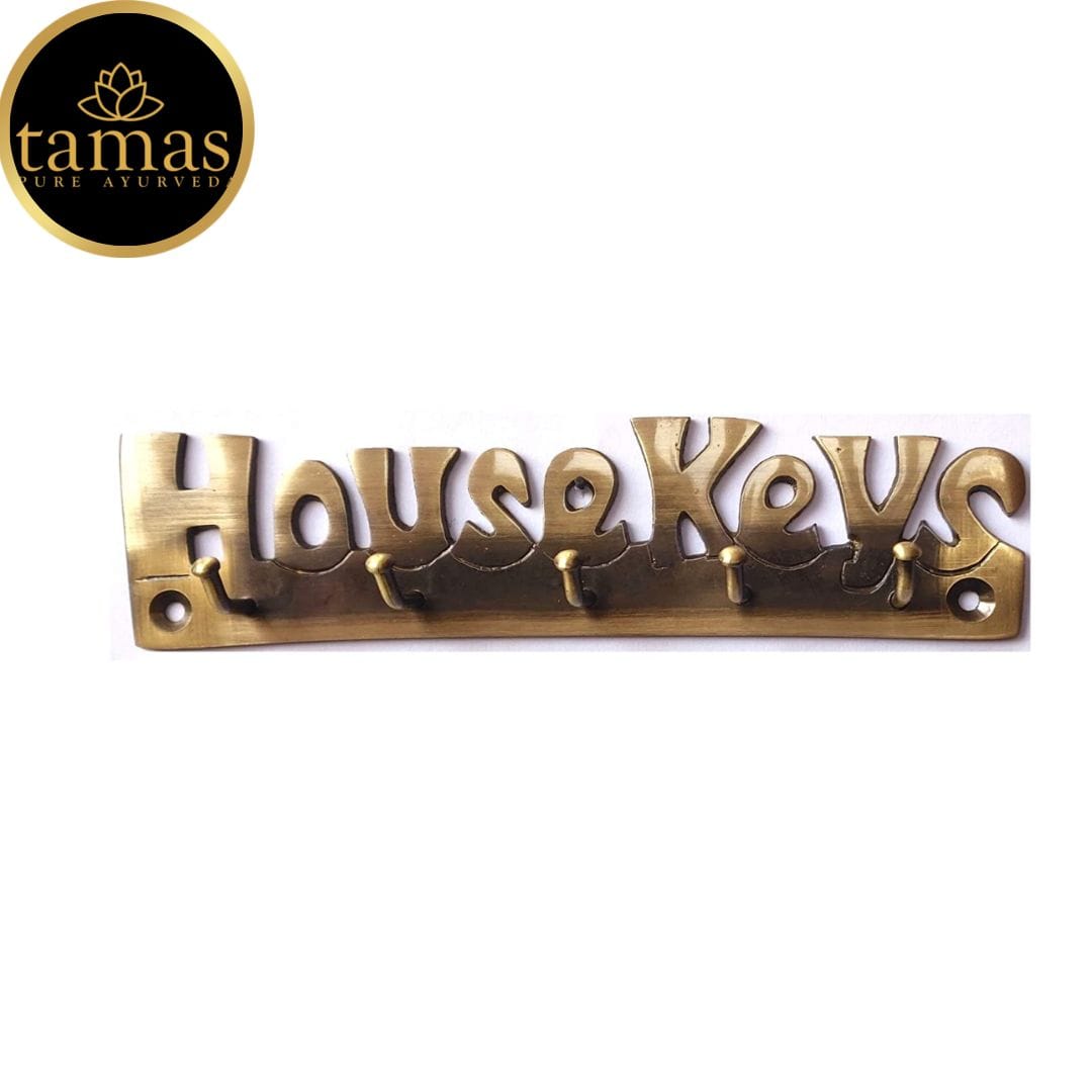 Brass House Keys Shaped Antique Key Holder