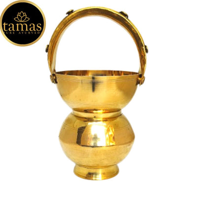 Tamas Brass Kamandal Handmade Art (Golden) Height 8 inches