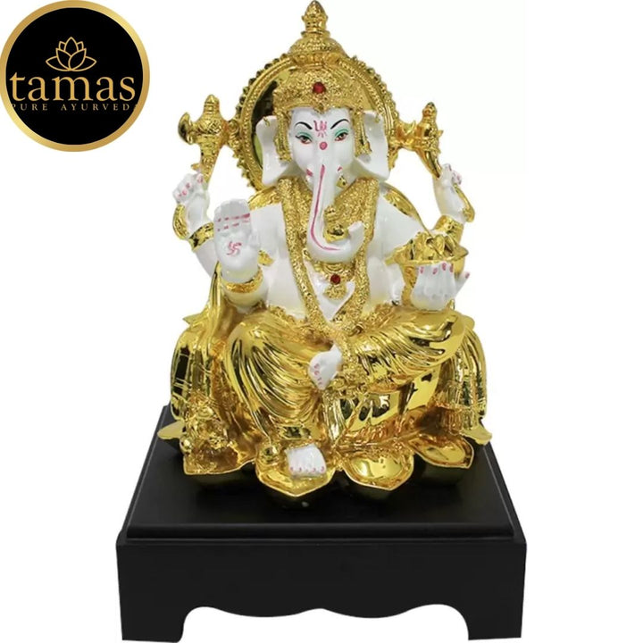 Gold Plated Lord Ganesh Ganpati Statue