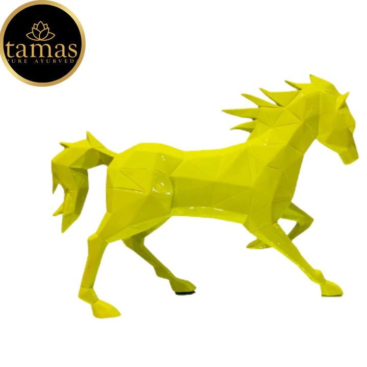 Tamas Poly Resin Running Hercules Horse Sculpture (L: 20 inches, W: 3 inches, H: 14 inches)