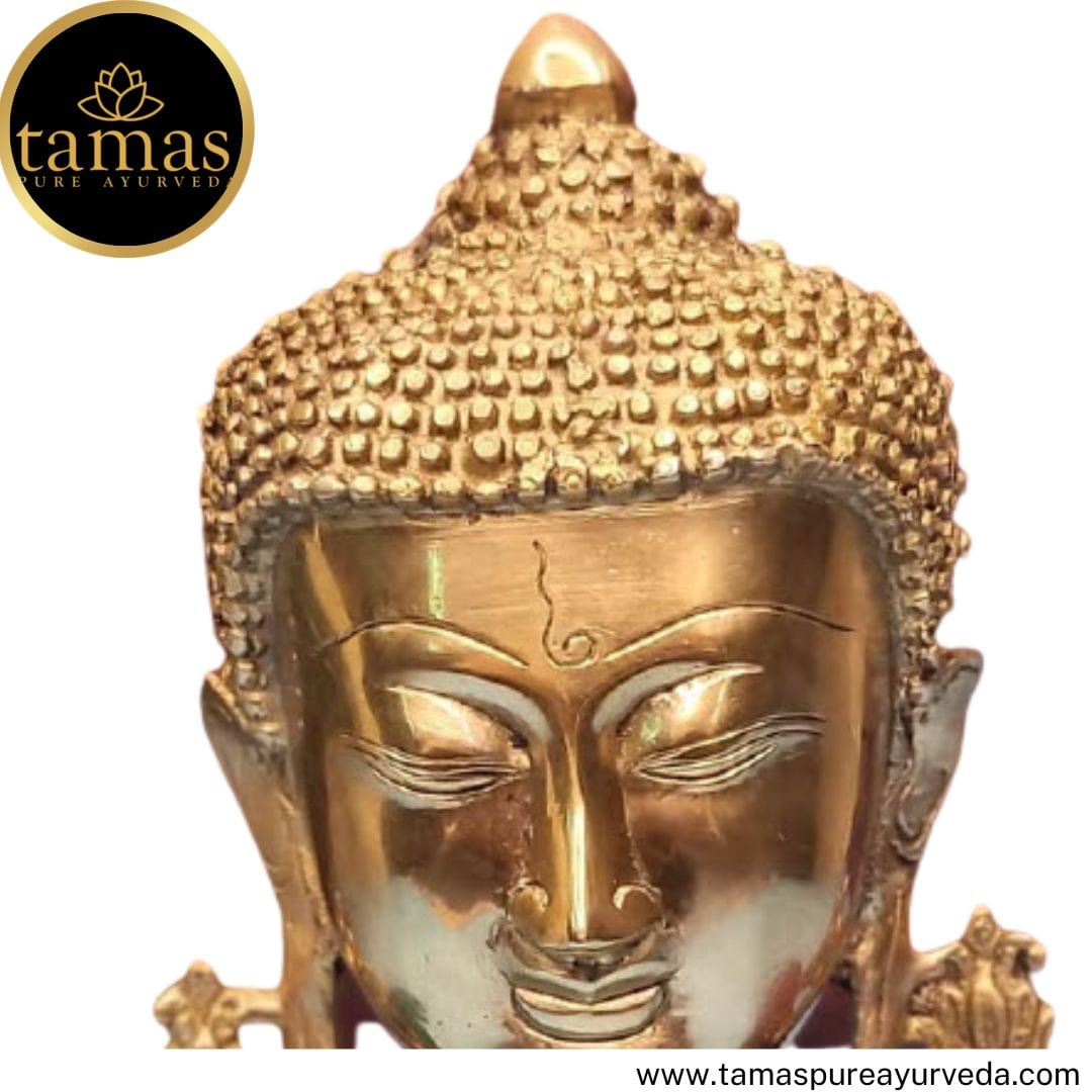 Brass Buddha Head Statue  Idol