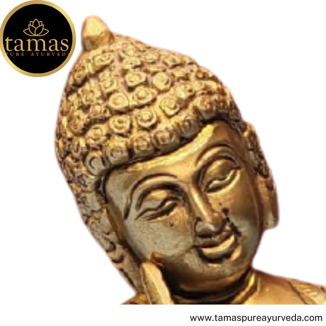 Brass Handcrafted Lord Buddha Resting in Sitting Posture Statue