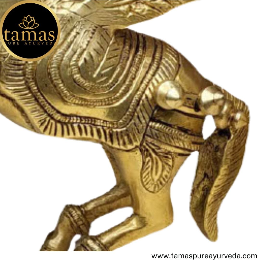 Brass Handcrafted Flying Angel Horse