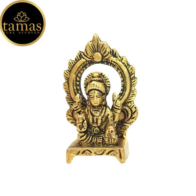 Tamas Brass Laxmi Ganesha Murti Decorative Showpiece (Golden)
