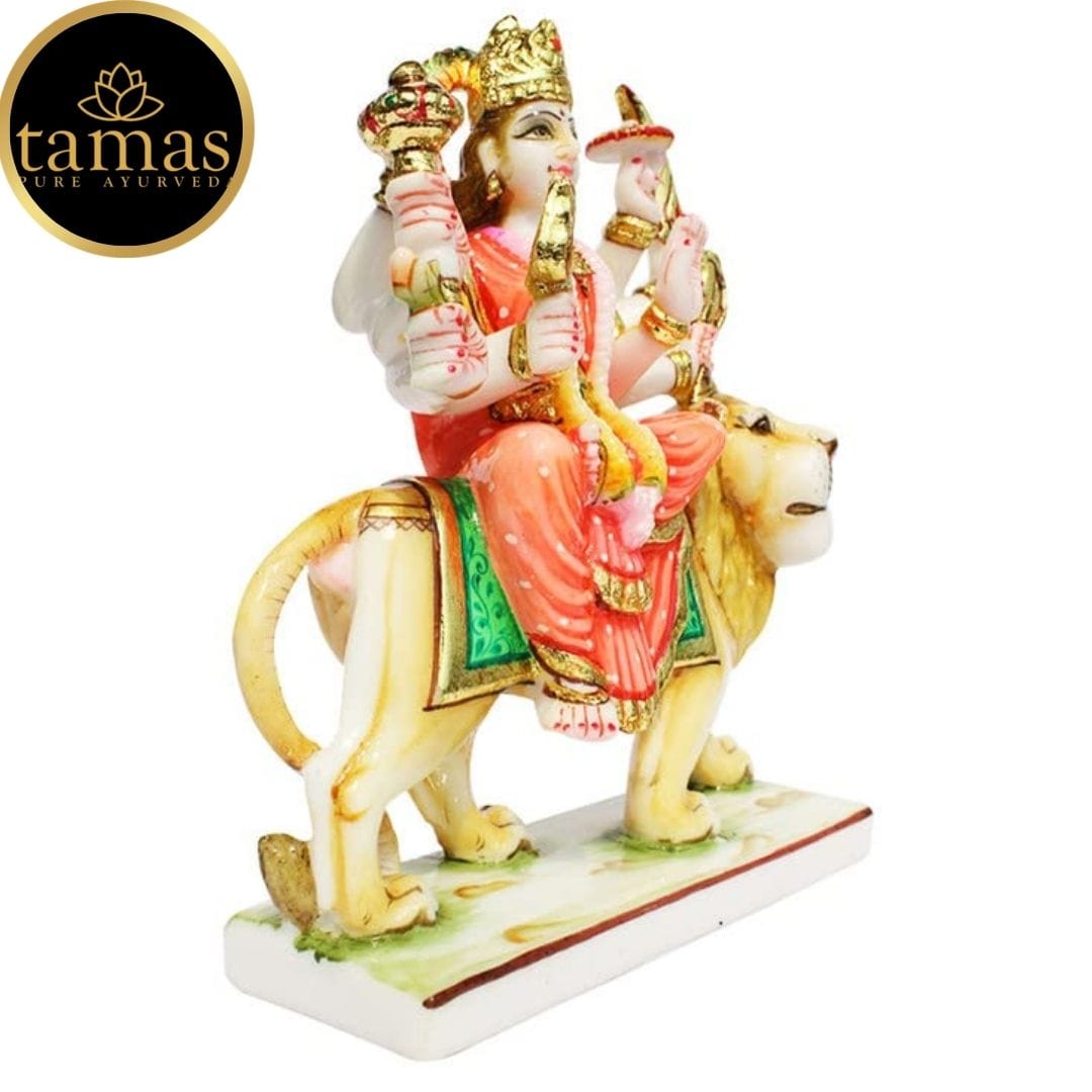 Gold Plated Goddess Durga Mata Statue