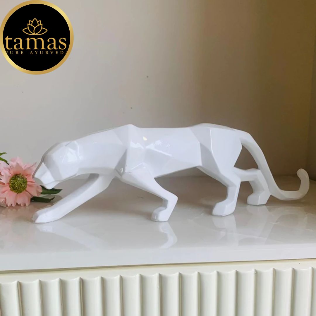 Tamas Poly Resin Modern Art Geometric Panther (L: 17 inches, W: 3 inches, H: 5.5 inches)