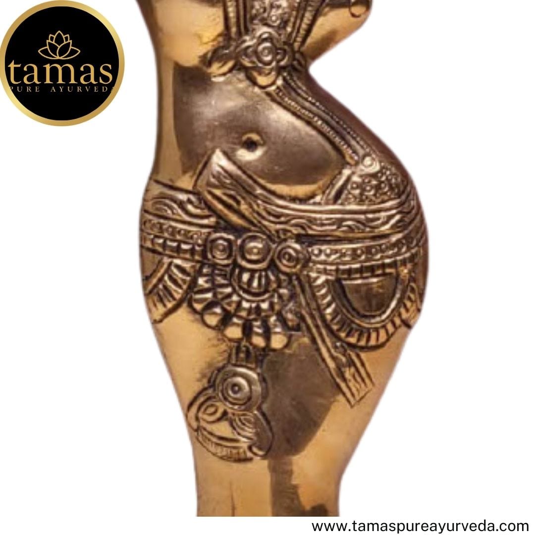 Brass Golden Salabhanjika Statue  Idol