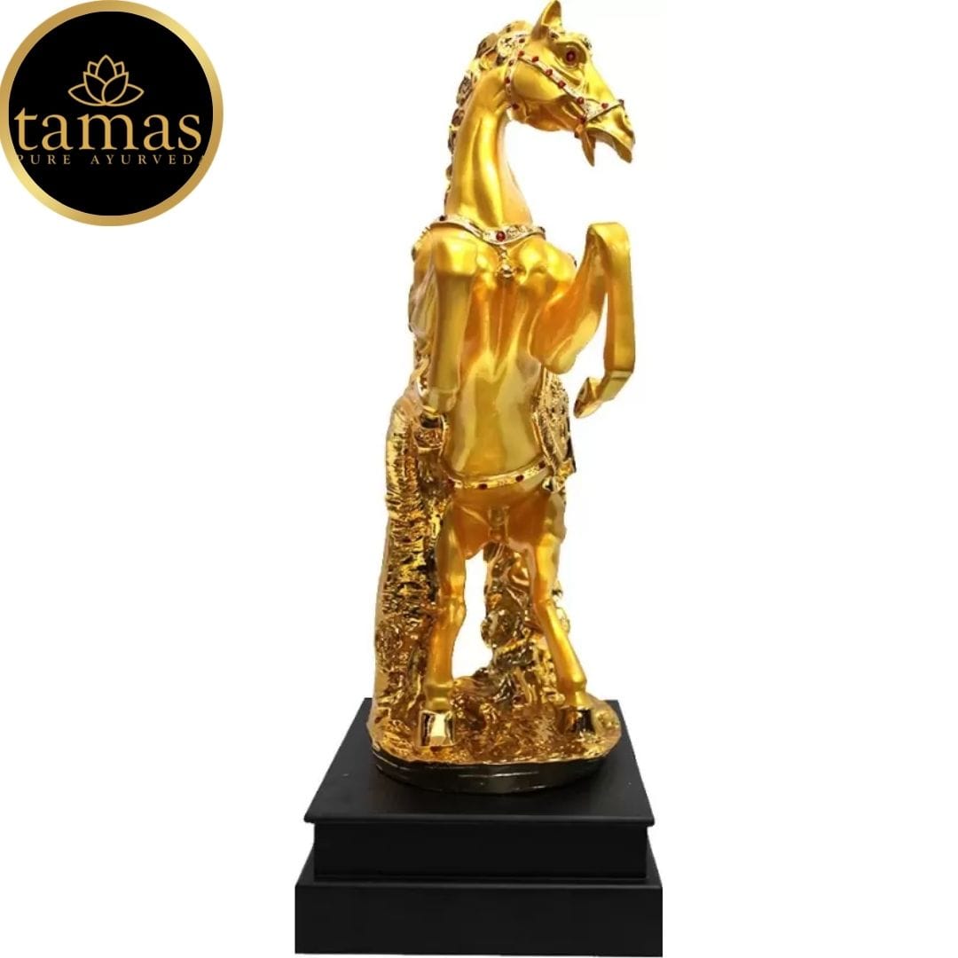 Gold Plated Antique Horse Statue