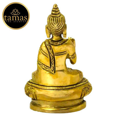 Tamas Brass Buddha Idol Decorative Showpiece(Golden) Height: 3.5 inches