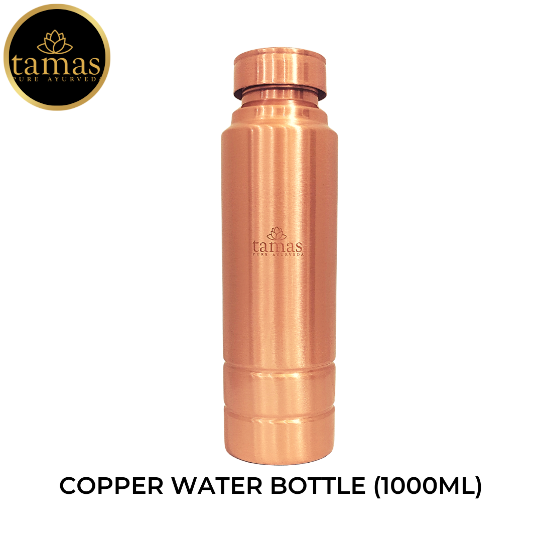 Copper Water Bottle And Glass Set with Premium Gift Box  (100ML & 250ML)