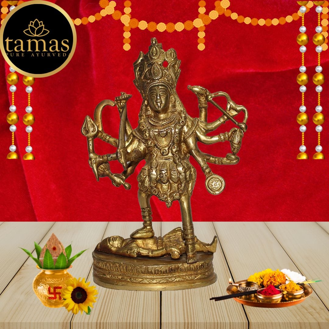 Tamas Brass Maa Kali Hindu Goddess Statue