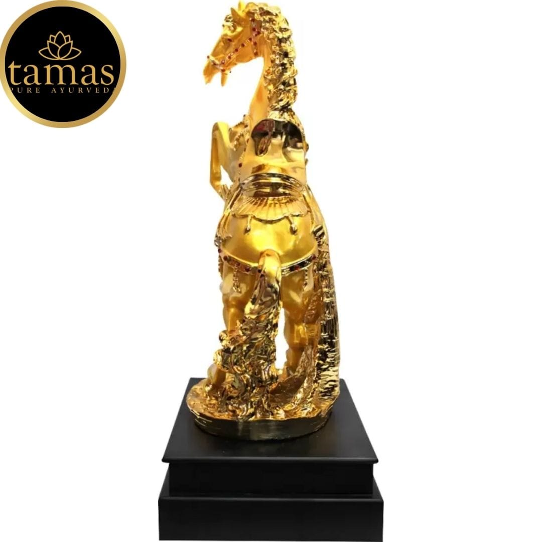 Gold Plated Antique Horse Statue