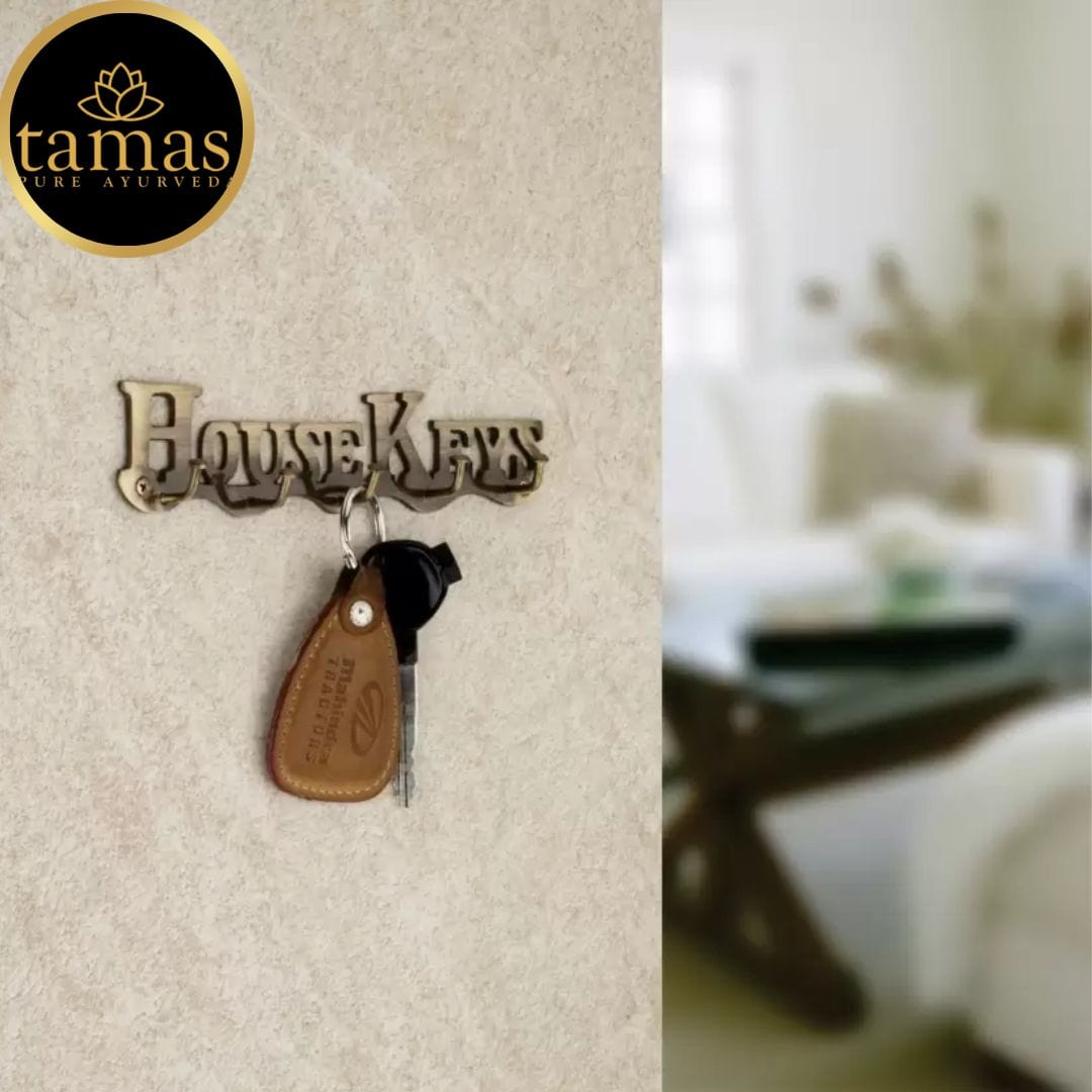 Brass House Keys Shaped Antique Key Holder