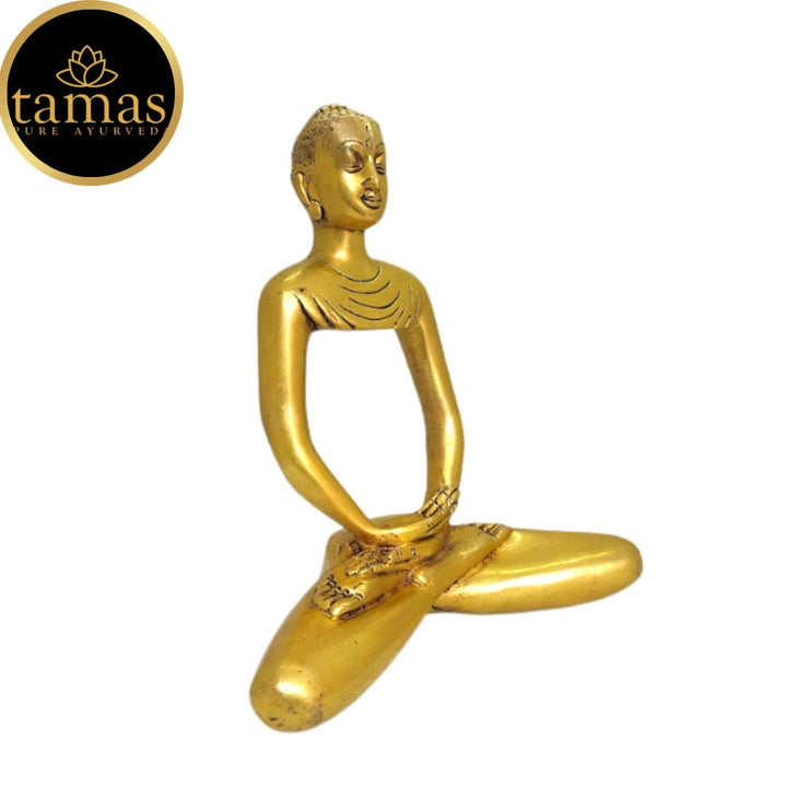 Tamas Brass India Stylized Buddha - Tibetan Buddhist (Golden) Height: 9.5 inches