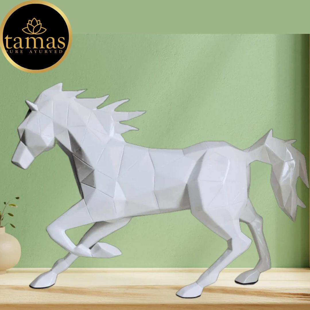 Tamas Poly Resin Running Hercules Horse Sculpture (L: 20 inches, W: 3 inches, H: 14 inches)