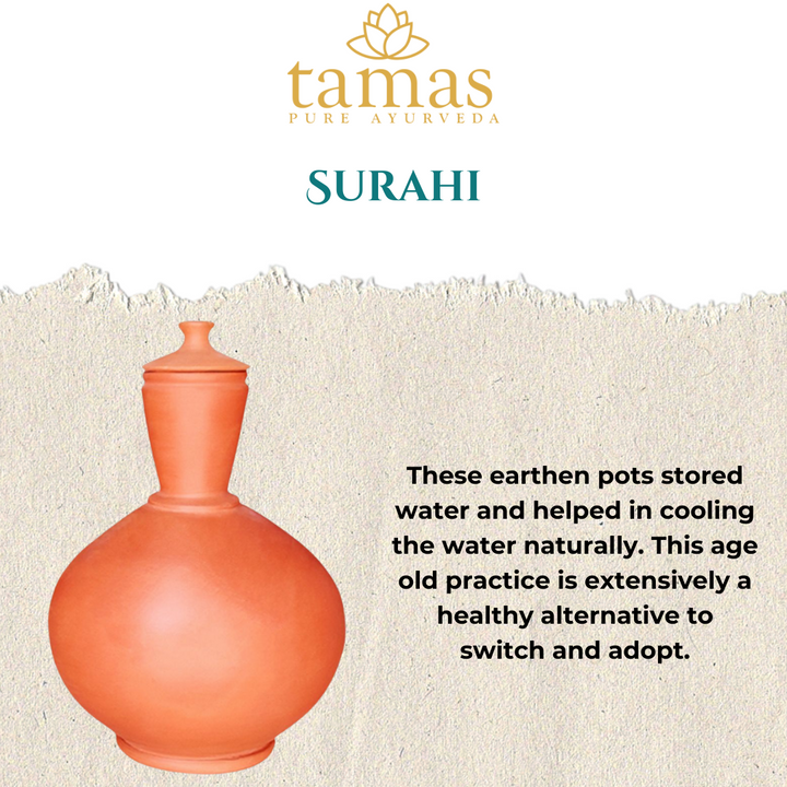 Handmade & Eco-friendly Earthen (Clay/ Terracotta) Surahi With Clay Lid (3l)