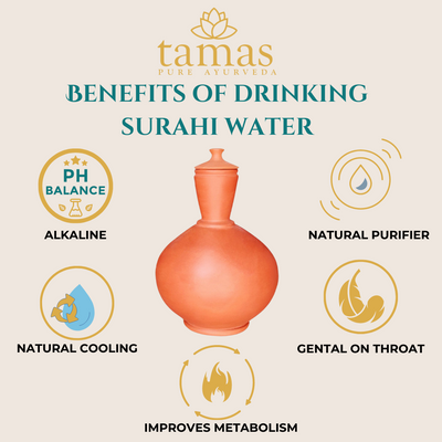 Handmade & Eco-friendly Earthen (Clay/ Terracotta) Surahi With Clay Lid (3l)