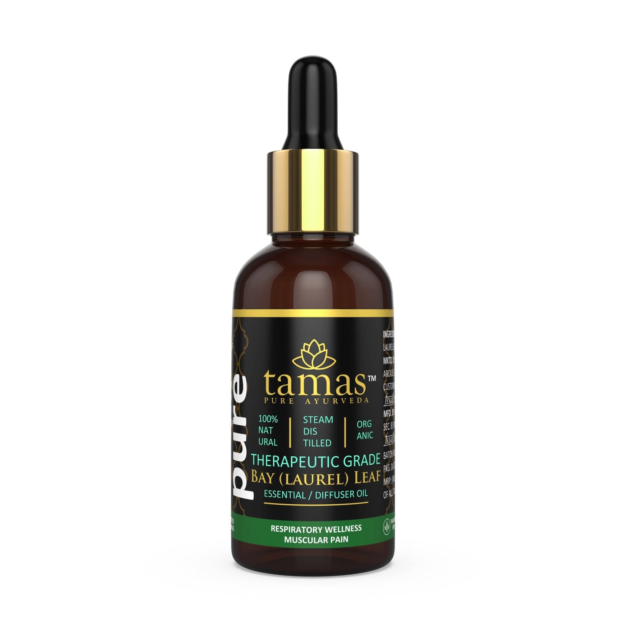 Organic Bay Laurel Essential Oil (Laurus Nobilis): - Therapeutic Grade|USDA|100% Natural (15ml) - Tamas: Luxury Indian Gifts